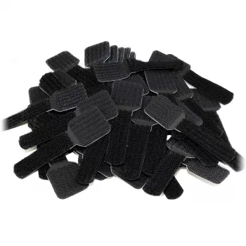 LABEL THE CABLE PRO wand-klittenbandkabelhouder, set met 50 stuks - zwart