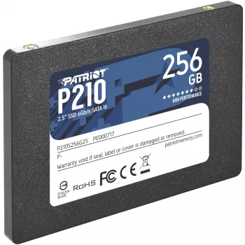 2,5 inch SATA III SSD Patriot P210 256 GB — 500 MB/s lezen, 400 MB/s schrijven, 7 mm