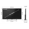 Sharp 65HR7265E 65" 4K UHD Smart LED-tv, Google TV, Wi-Fi, zwart