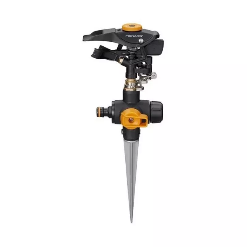Fiskars omnidirectionele ON/OFF-pulsregensproeier op een pin
