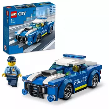 LEGO 60312 City politieauto speelgoed voor kinderen vanaf 5 jaar met agent minifiguur klein cadeau-idee avonturenserie achtervolgingsvoertuig bouwset Single
