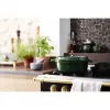 Staub La Cocotte 33 cm ovale braadpan van gietijzer, basilicumgroen
