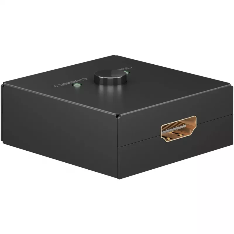 Goobay 58485 Handmatige HDMI-switch 2 naar 1, 4K 30 Hz, Zwart