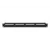 Patchpanel 1U LANBERG PPUA-1024-B, 24 poorten, Cat6a, U/UTP, 1U rack, diepte 102 mm, metaal, zwart
