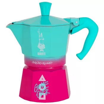 Bialetti Moka Express Squid Game capsulecollectie - blauw roze