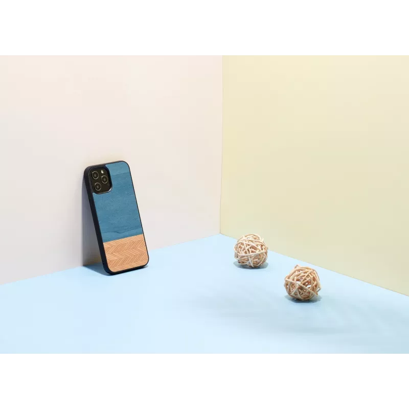Telefoonhoes man and wood voor iPhone 12 Pro Max denim-zwart