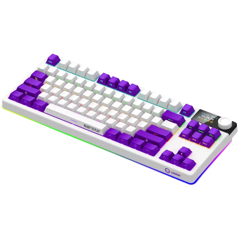 LORGAR KBP70TKLW, draadloos TKL mechanisch gaming-toetsenbord Pro, wit, EN-layout