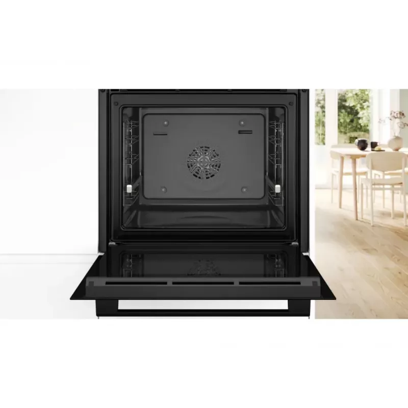 Inbouw-elektrische oven Bosch HBG537FB4 met 71 L inhoud, 4D-hete lucht, EcoClean, grill, thermometer