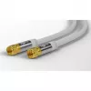 Goobay SAT-antennekabel (135 dB type), 4-voudig afgeschermd, 5 m, wit - verguld, F-stekker > F-stekker (70644)