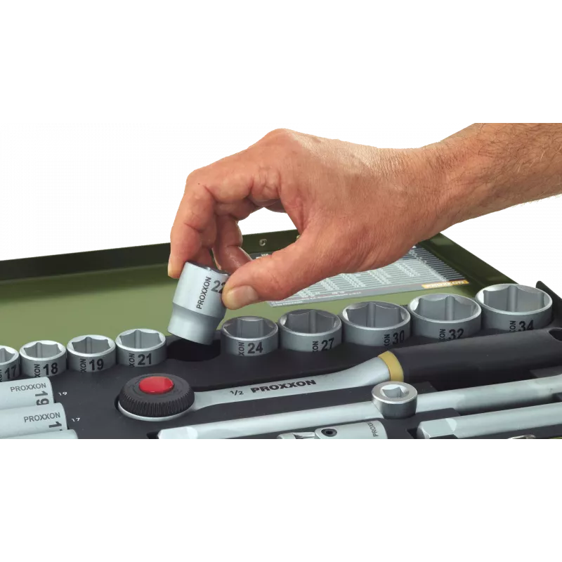 Proxxon | Steek- en ratelset, 3/8 inch | 65 stuks