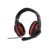 Bekabelde gaming-headset GEMBIRD GHS-03 — 20–20000 Hz, 2 m kabel, 250 g, zwart/rood