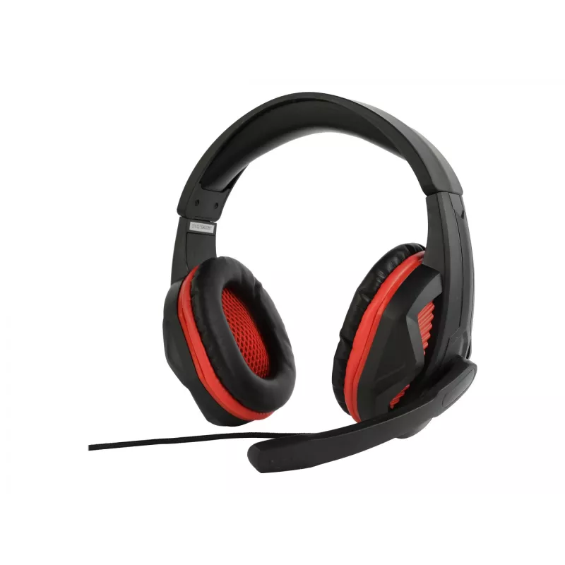 Bekabelde gaming-headset GEMBIRD GHS-03 — 20–20000 Hz, 2 m kabel, 250 g, zwart/rood