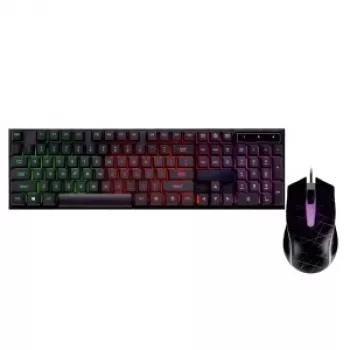 ART AK-50 USB-set met verlicht toetsenbord en verlichte muis, zwart