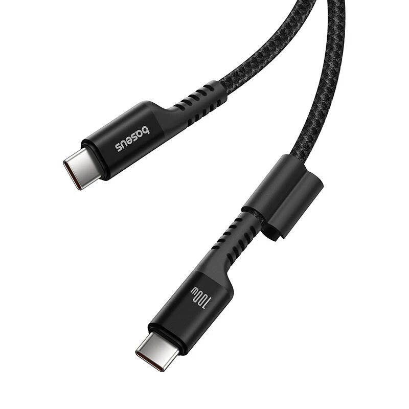 Baseus Fish-Eye USB-C-naar-USB-C-snellaadkabel 1 m 100 W zwart
