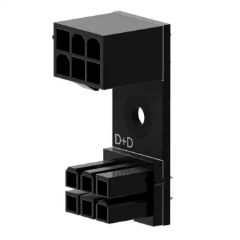 6-pin PCIe 180° adapter D+D Singularity SC-A-PCIE6-DD voor GPU/PCIe-stroomaansluiting