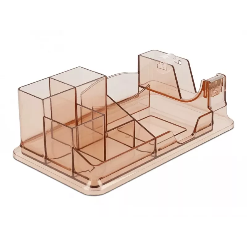 Bureau-organizer DeLOCK 18341 transparant bruin kunststof 145x250x85mm