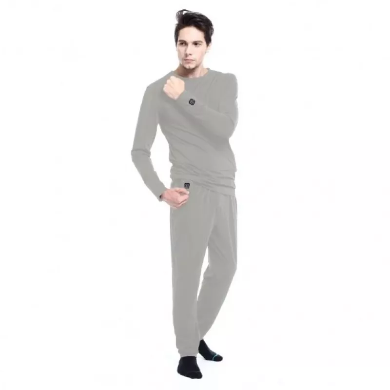 Glovii GP1GM lange onderbroek grijs heren volwassen 6% elastaan 94% polyester