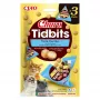 Natrivoedsel-snack voor katten INABA Cat Churu Tidbits tonijnrecept — 3 x 12 g zakjes
