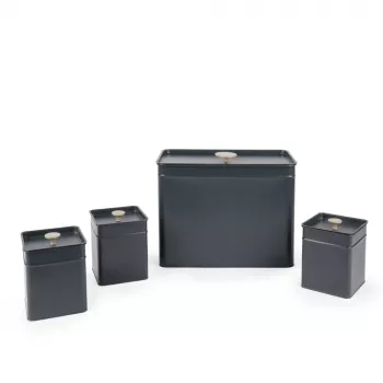 Keukenbewaardoosset Salter BW126131EU7 4-delig, luchtdichte metalen en kunststof dozen
