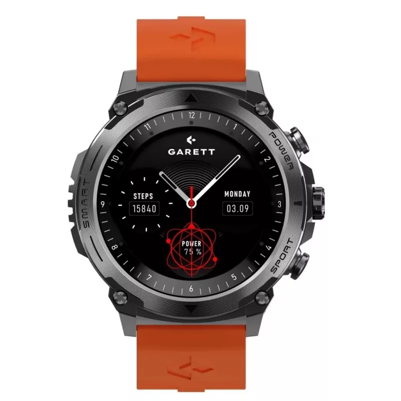 Smartwatch Garett Atom zwart Steel