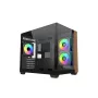 Pc-behuizing Cooler Master Elite 481 Wood — dual-chamber mATX met natuurlijk houtdesign en twee tempered-glass panelen