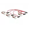DeLOCK - Interne SAS-kabel (Serial Attached SCSI) - 4-Lane - 36-polig 4i Mini MultiLane - Interne stroomvoorziening, 4-polig, interne SAS, 29-polig (SFF-8482) - 50 cm (83059)