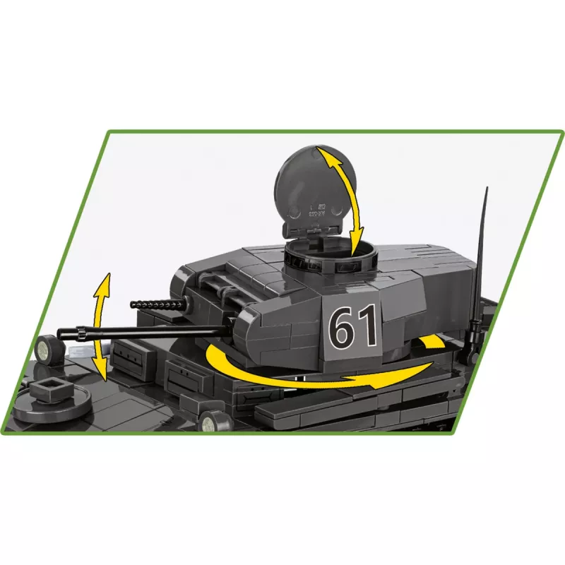 Bouwset Cobi Panzerkampfwagen II Ausf. F – 813 onderdelen, zwart, leeftijd 9+