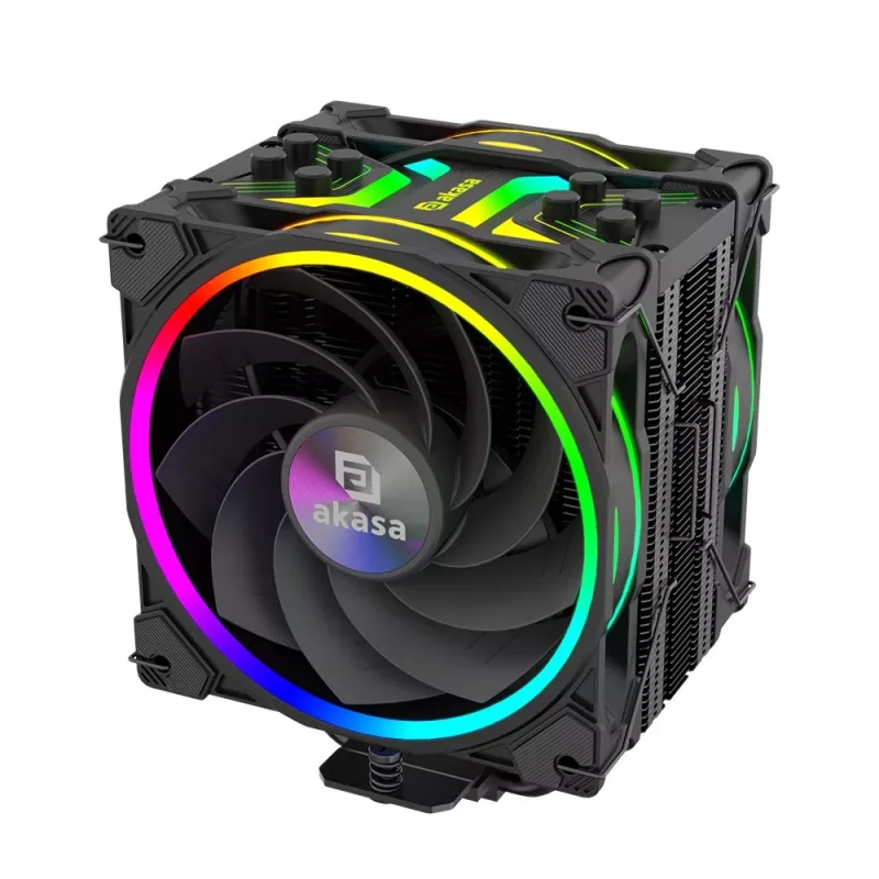 Akasa H4 Plus CPU-koeler + AR12 Reverse Blade ventilator