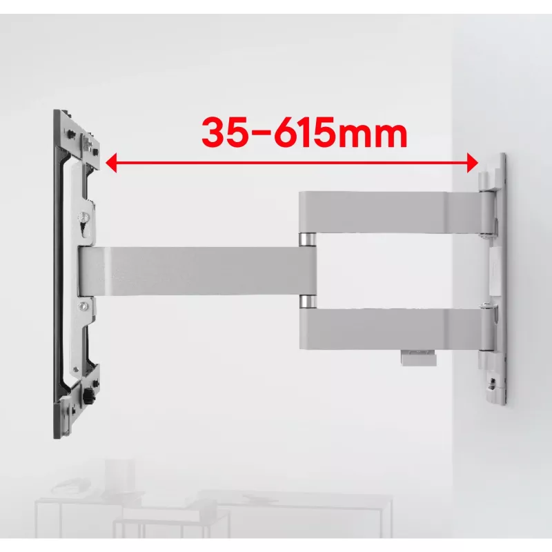 Wandsteun One For All WM6454 195,6 cm 40 kg zwart wit