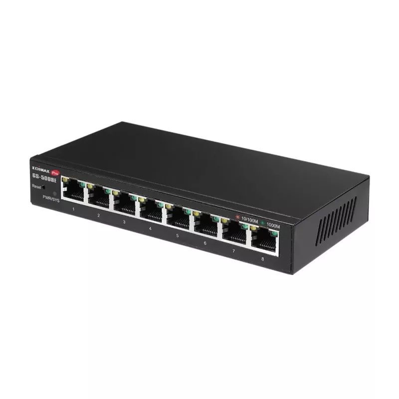 Edimax GS-5008E netwerkswitch Managed Gigabit Ethernet (10/100/1000) Zwart