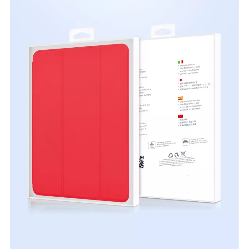 Tablet-leren hoes Devia voor iPad Air 2019 / iPad Pro 10.5 met pennensleuf, rood
