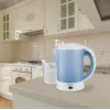 Elektrische waterkoker Maestro MR010 0,6 l 600 W — blauw/wit, waterstandindicator, antikalkfilter