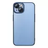 Beschermhoes en pantserglas-set Baseus voor iPhone 14 Plus – glitter transparant blauw