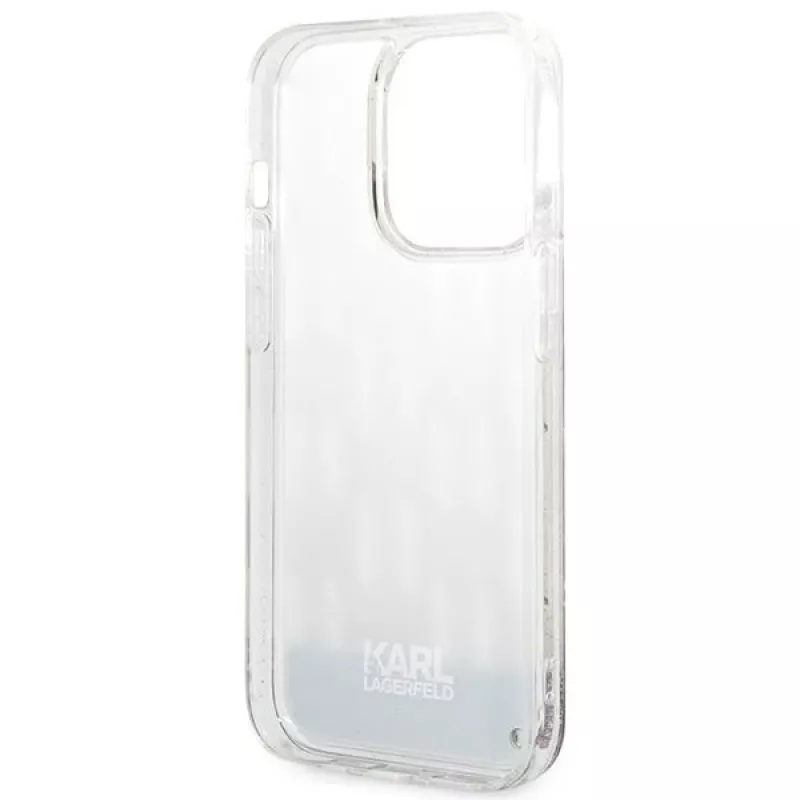 Karl Lagerfeld KLHCP14XLMNMS iPhone 14 Pro Max 6.7 hardcase zilver / zilver Liquid Glitter Monogram