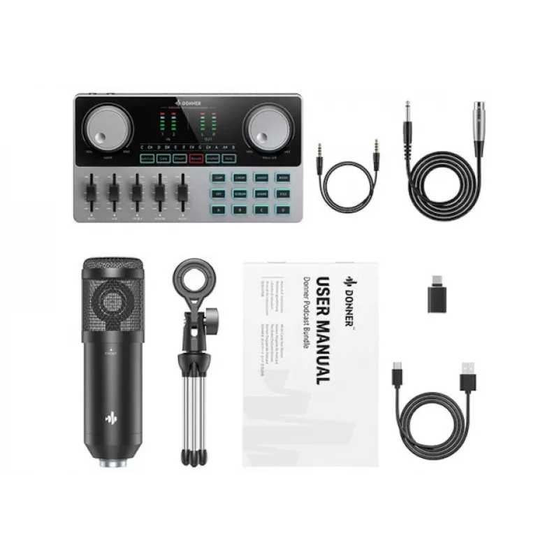 Donner Podcast Starter Kit - podcastopnameset