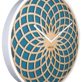 NeXtime klok 3150tq Sun Small, Ø35 cm, wand, turquoise