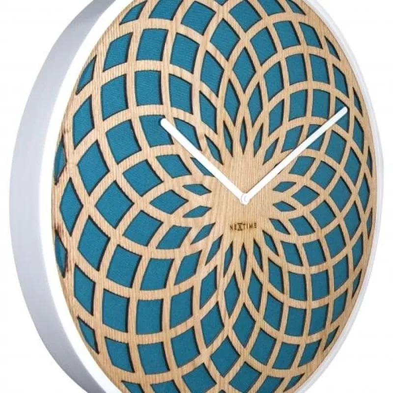 NeXtime klok 3150tq Sun Small, Ø35 cm, wand, turquoise