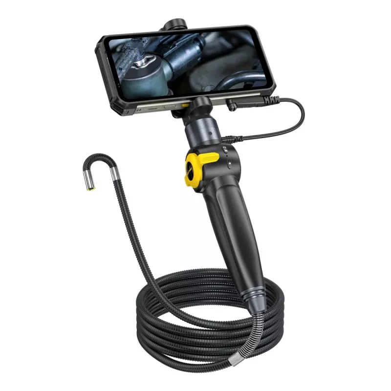 Ulefone uSmart E03 UF-EC03 endoscoopcamera, 1280x720 HD, in twee richtingen 180° bestuurbare sonde, 6 leds, IP67, 1 m halfstijve kabel
