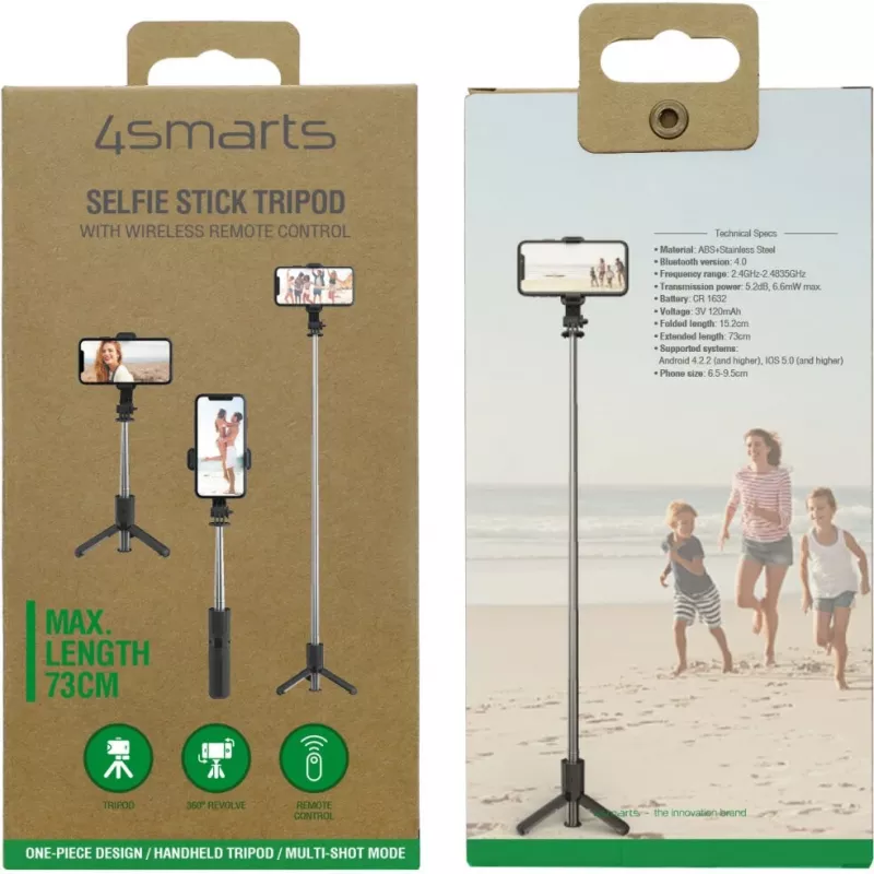 4smarts telefoonstatief met draadloze afstandsontspanner (541636)