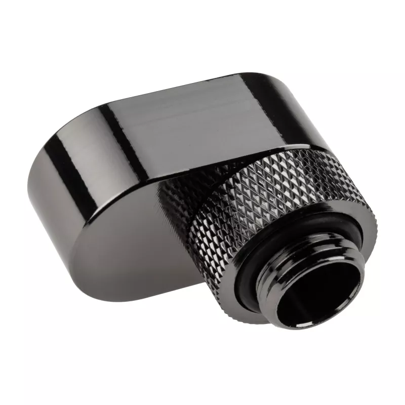 XSPC Rotary 14mm Offset G1/4 fitting, chroom zwart - haakse draaiverbinder voor waterkoeling