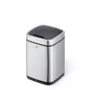 Afvalbak Durable NO TOUCH 6L rechthoekig RVS zilver zwart