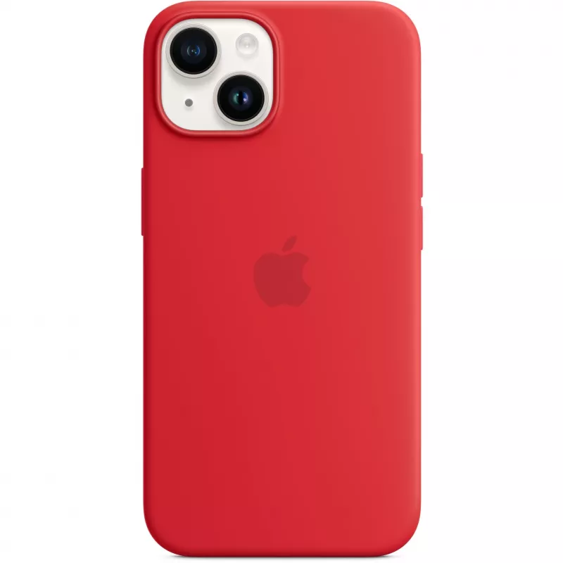 Apple iPhone 14 siliconen case met MagSafe, (PRODUCT)rood