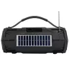 Tracer Explorer TRAGLO47616 draagbare Bluetooth-speaker, TWS, Bluetooth 5.3, 15 W RMS, FM-radio, zaklamp, zonnepaneel, 1800 mAh powerbank, microSD, zwart