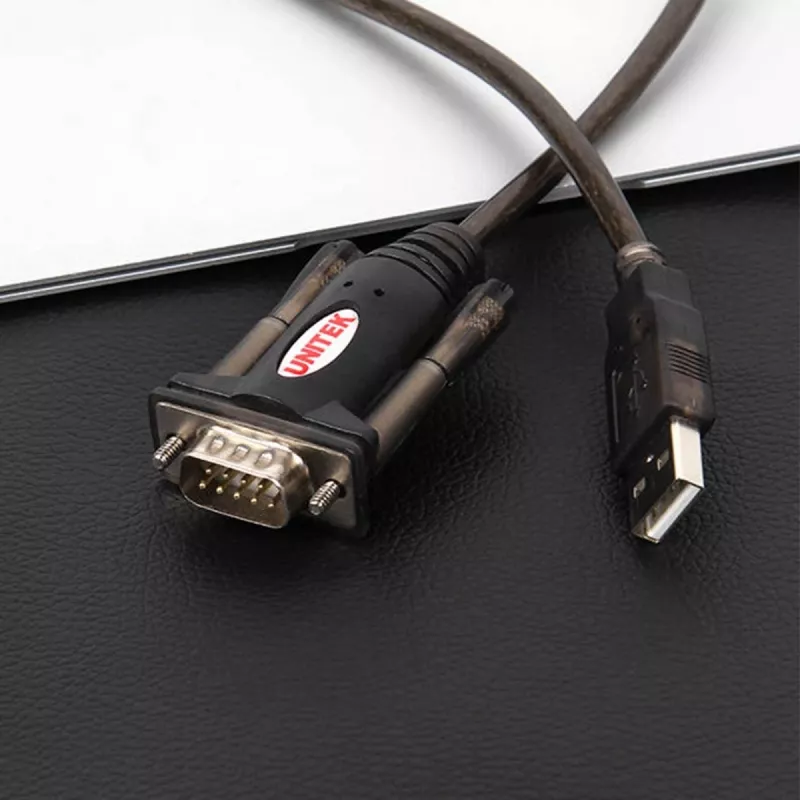 UNITEK Y-105A seriële kabel zwart 1,5 m USB Type-A DB-9