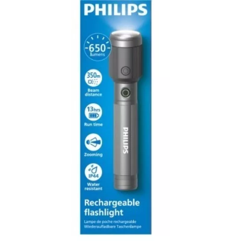 Zaklamp Philips oplaadbaar USB-C 650 lm, 2000 mAh