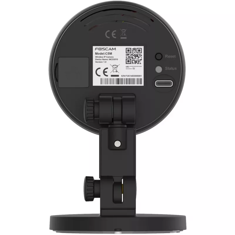 Foscam C5M beveiligingscamera voor binnen, Wi-Fi/LAN, 5 MP (3072x1728), zwart