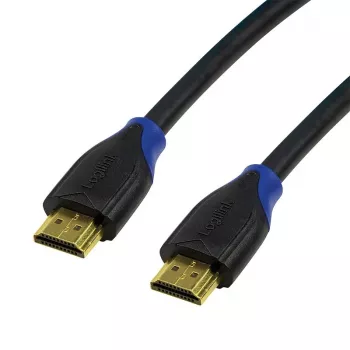 LogiLink CH0065 High Speed HDMI 2.0-kabel met Ethernet, 4K/60Hz Ultra HD, 3D, vergulde connectoren, 7,5 m, zwart