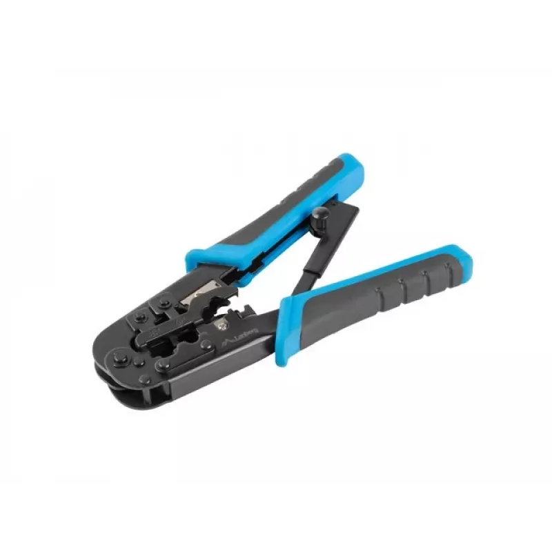 Krimptang LANBERG NT-0201 voor RJ-45-stekkers, 180 mm, 315 g, zwart/blauw
