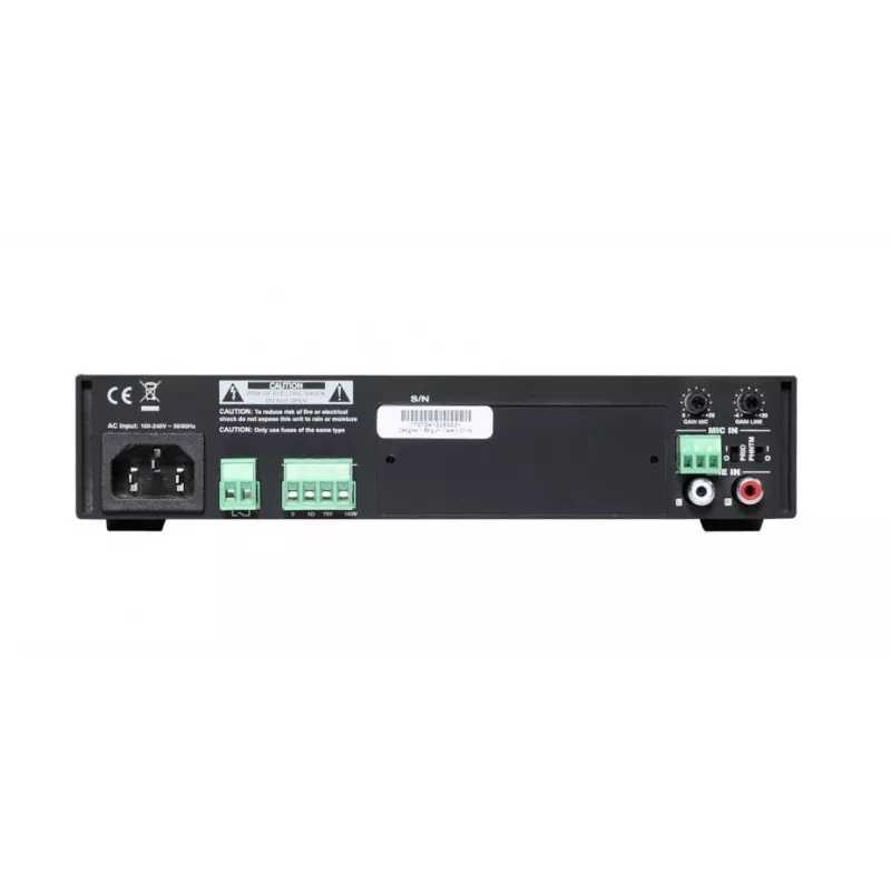 ELA-versterker Audac COM104 40W 70/100V zwart