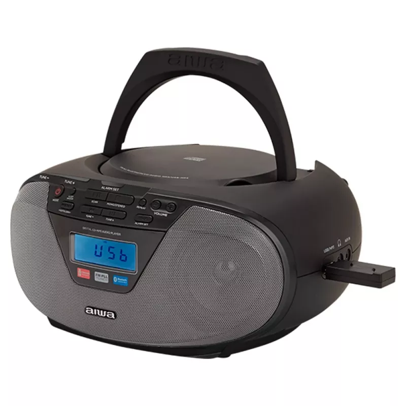Audiomicrosysteem Aiwa BBTU-400BK, CD/MP3/FM-PLL/BT-speler (zwart)